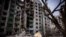 UKRAINE – Residential building destroyed by Russian military shelling. Chernihiv, March 4, 2022