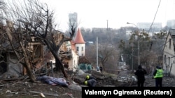 Последствия ракетного обстрела Киева 31 декабря