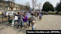 Кыргызстан, Ош, марш в защиту прав женщин, 8 марта 2021