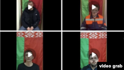 Скриншоты "покаянных видео" сотрудников железной дороги
