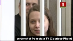 Марфа Рабкова в суде 25 апреля 2022 года
