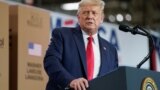 U.S. President Donald Trump speaks at Whirlpool Corporation washing machine factory in Clyde, Ohio