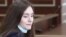 BELARUS - Russian citizen Sofia Sapega (L), who was detained in Minsk with her dissident boyfriend Roman Protasevich after their commercial flight was forced to land in Belarus last year, attends a court hearing in Grodno, Belarus. 6MAY2022