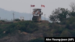 Северокорейский блокпост на границе