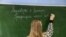 MOSCOW, RUSSIA - SEPTEMBER 26, 2022: A student writes on a chalkboard during a lesson 'Talking of What Matters' 