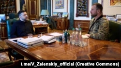 Евгений Хмара на встрече с Владимиром Зеленским 5 января 2025 года