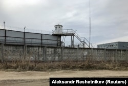 An exterior view shows the IK-3 penal colony, which contains a hospital where jailed Kremlin critic Aleksei Navalny has been transferred, on April 19, 2021.