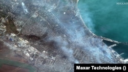 Разрушенный Мариуполь, спутниковый снимок Maxar Technologies