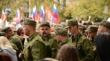 CRIMEA - A rally dedicated to seeing off Russian servicemen of the 47th motorized rifle division to the war, Sevastopol, 27Sep2022