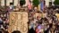 HUNGARY -- Demonstrators protest against Hungarian Prime Minister Viktor Orban and the latest anti-LGBTQ law in Budapest, une 14, 2021