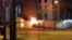 Romania - Fire near the Russian Embassy in Bucharest. A car crashed into the fence and caught fire