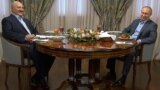 RUSSIA -- Belarusian President Alyaksandr Lukashenka meets with Russian Presidenr Vladimir Putin in the Black Sea resort of Sochi, February 7, 2020
