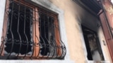 Ukraine -- Aftermath of blaze in Society of Hungarian Culture of Transcarpathia, Uzhhorod, 27Feb2018