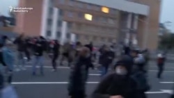 Belarusian Opposition Marchers Hit With Stun Grenades