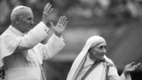 Мать Тереза и Папа римский Иоанн Павел II 