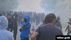 Протест в Хороге в Горно-Бадахшанской области, май 2022 года