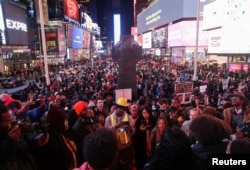 Акция против полицейского насилия и в поддержку семьи Тайра Николса в Нью-Йорке, 28 января 2023 года. Фото: Reuters