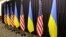 GERMANY – Flags of U.S. and Ukraine are seen on the day of a meeting of the Ukraine Defense Contact Group meeting at Ramstein Air Base in Ramstein-Miesenbach, southwestern Germany on January 20, 2023