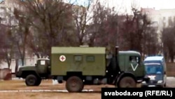 Военная скорая помощь на улице Мозыря