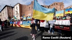 Акция в поддержку Украины в Риме