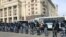 Police at the Moscow anti-war protests 