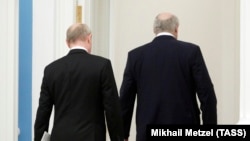 Владимир Путин и Александр Лукашенко в Кремле