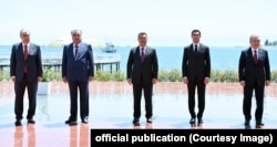 Президенты стран Центральной Азии в Чолпон-Ате, 21 июля 2022 года