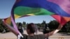Митинг ЛГБТ-активистов на Марсовом поле, 2013 год. Иллюстративное фото