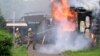Пожарные устраняют последствия обстрела Харькова, в ходе которого погибли четыре человека. 26 мая 2022 года