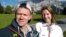 Minsk -- skier Sergey Dolidovich with his daughter Daria