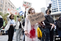 31-летняя участница протестов в Сиэттле Эрика Корбин. 3 мая 2022 года