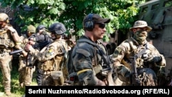 Военные "Интернационального легиона" в Северодонецке в Луганской области летом 2022 года