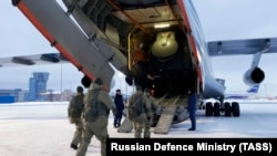 Russia -- Russian airborne troop units departing for Kazakhstan