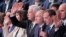 Борис Грызлов, Дмитрий Медведев, Владимир Путин и другие на съезде партии "Единая Россия"
