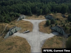 Shelters for Soviet fighter planes at the airfield in Ralsko