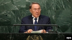 Назарбаев выступает на 70-й Ассамблее ООН 