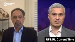National Resistance Front of Afghanistan representative Ahmad Wali Masud talks with Current Time Asia host Akram Abdukakhor on September 20, 2021.