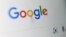 Google logo, displayed on a tablet screen