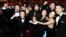 Best Picture Award winners for "Parasite" pose onstage during the 92nd Annual Academy Awards
