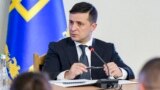UKRAINE -- Ukrainian President Volodymyr Zelenskiy attends a meeting in Kyiv, February 11, 2020