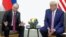 JAPAN -- Russian President Vladimir Putin and US President Donald Trump hold a meeting on the sidelines of the G20 summit in Osaka, June 28, 2019