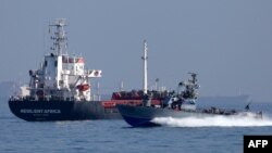 Судно Resilient Africa под флагом Палау входит в порт Хайфы (Израиль). По данным украинских властей, оно стало первым судном с зерном, вышедшим из порта Украины в Черном море после отказа России выполнять условия "зерновой сделки" в июле 2023 года