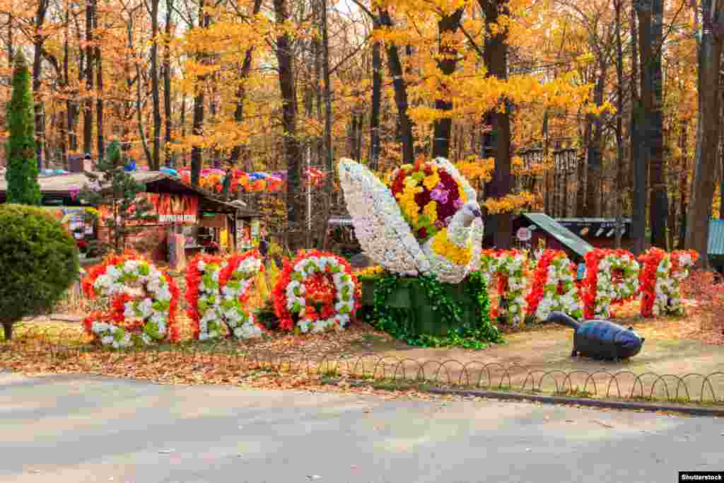 Цветочная инсталляция в "Фельдман парке" в октябре 2021 года.Экопарк — одна из главных достопримечательностей Харькова, в нем содержатся несколько сотен видов животных. Однако после полномасштабного вторжения России в Украину его территорию несколько раз попадала под обстрелы, а во время оккупации области и города российские военные убили двух волонтеров, которые приходили в экопарк кормить животных. Еще трое человек погибли также при попытке накормить оставшихся животных. 