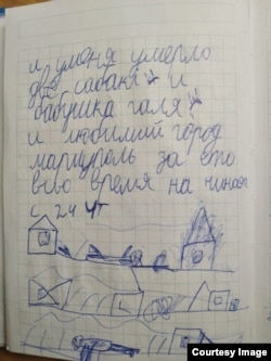 Страница из дневника Егора