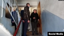 Ирина Быстрова после обыска у нее в квартире