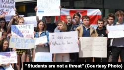 Студенты из России и Беларуси в Чехии. Движение "Студенты не угроза". Фото предоставлено Марией Сажиной