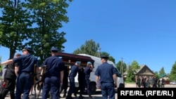 Траурная процессия, похороны контрактника Степана Журавлева