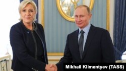Путин встречается с Марин Ле Пен накануне выборов президента во Франции
