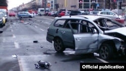 Взрыв автомобиля в Берлине, фото – твиттер полиции Берлина 