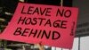 Relatives and supporters of Israelis held hostage in Gaza since the Oct. 7, 2023 attacks by Palestinian militants, hold a demonstration calling on the US to intervene for their release, in front of the US embassy branch office in Tel Aviv, on February 4, 